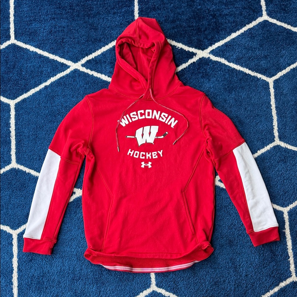 Under Armour Red Wisconsin Hockey Hoodie